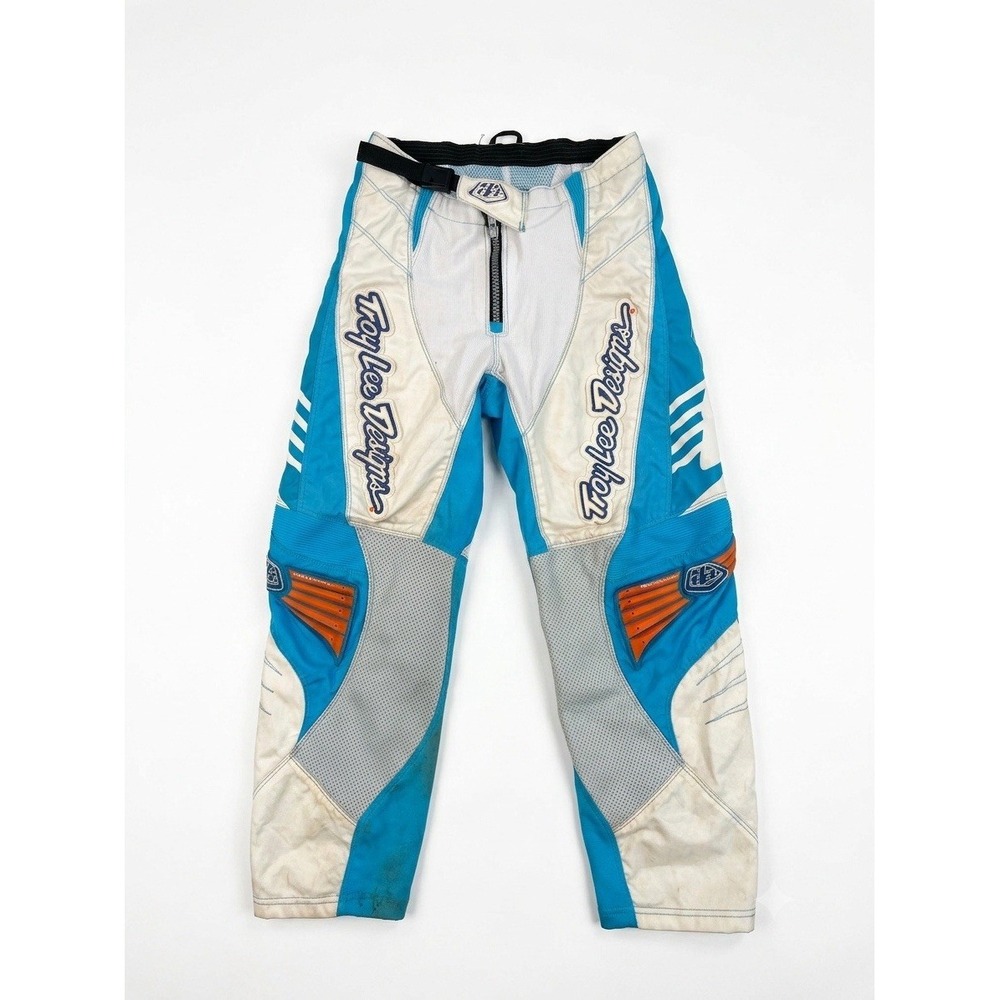 Troy Lee Designs Motocross Pants Blue/White Size 32(Fits 28x26) Grand Prix Air